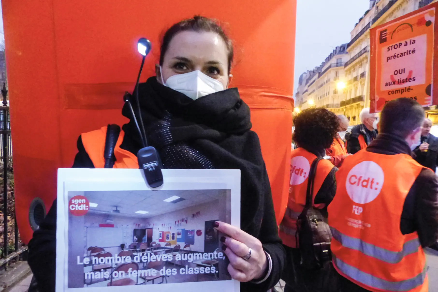 Rassemblement CFDT du 2 février  au métro Solférino
