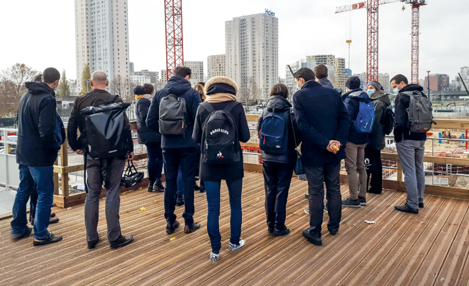 Visite de l’Arena Porte de la Chapelle par les membres du comité  de suivi de site de Paris
