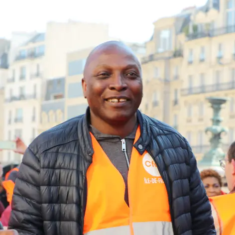Patrick Djibongo, membre de l’exécutif du syndicat de la propreté Île-de-France
