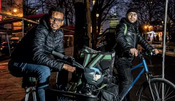 Livreurs à vélo