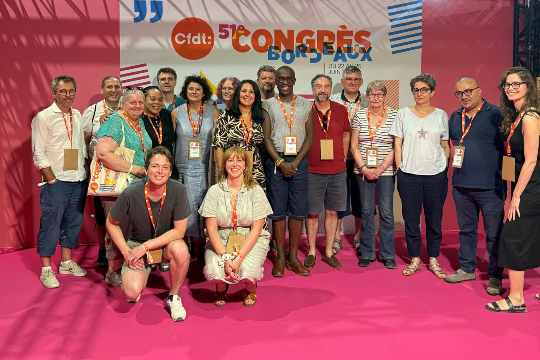 La délégation de la CFDT Île-de-France à Bordeaux