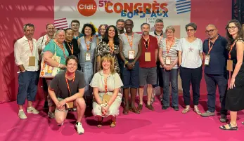 La délégation de la CFDT Île-de-France à Bordeaux