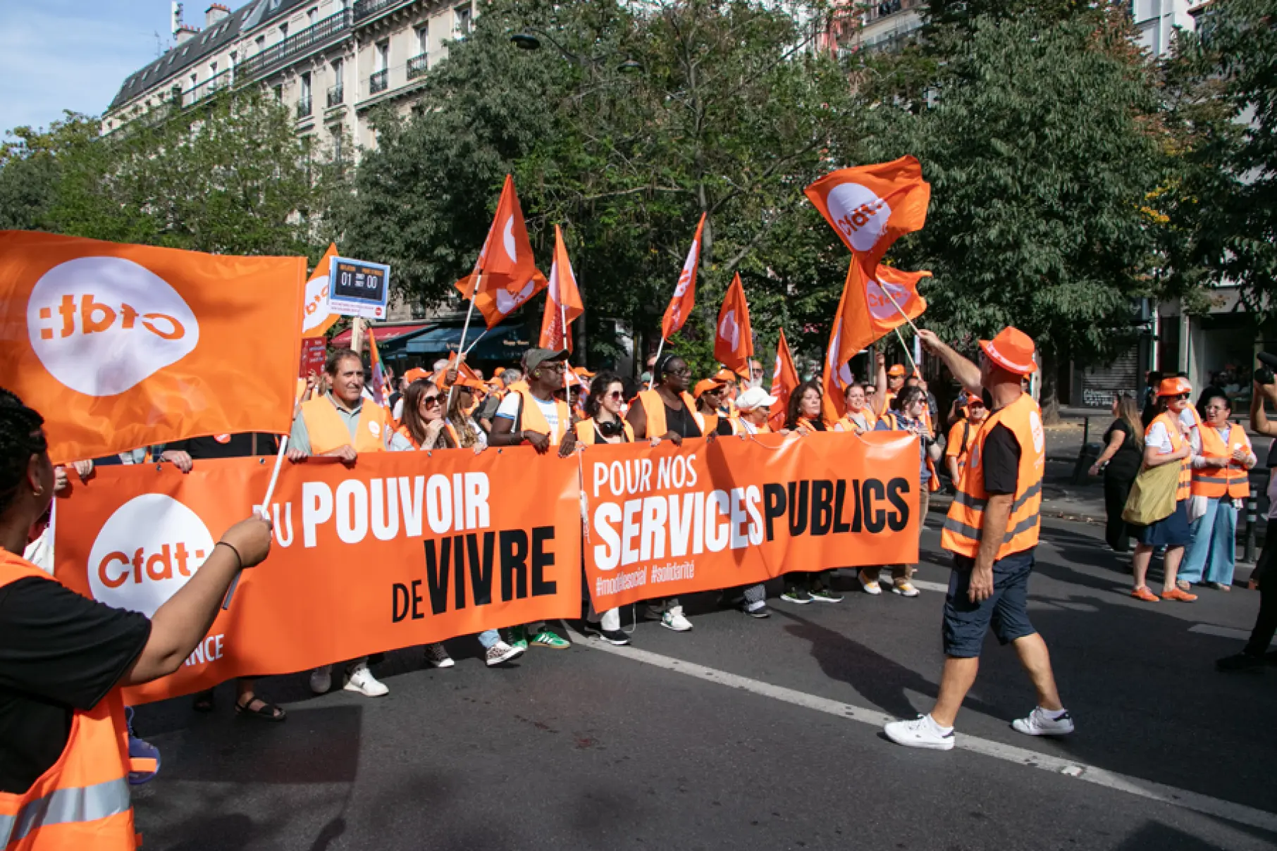 Banderole de tête de la CFDT