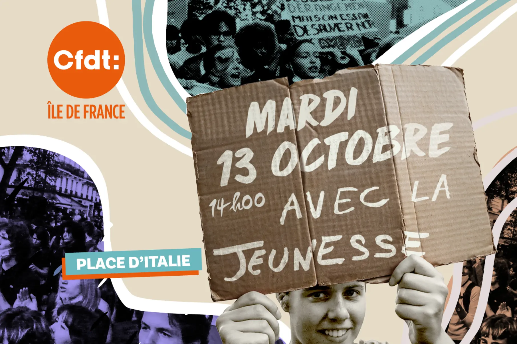 13 octobre avec la jeunesse - collage