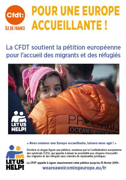 Nous sommes une europe accueillante cfdt idf