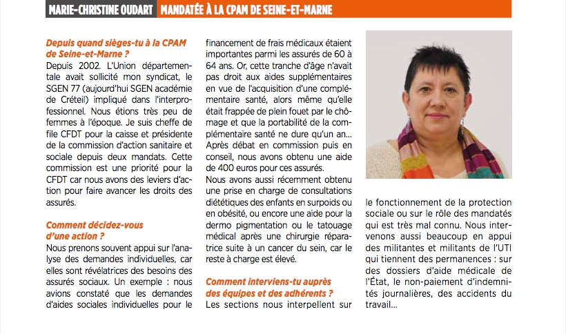 marie christine CPAM77 CFDT