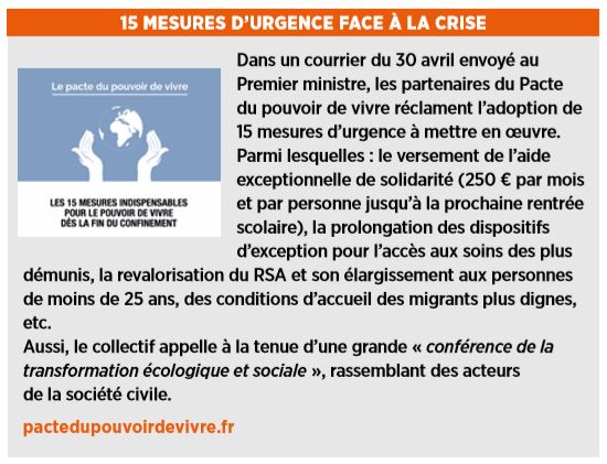 15 mesures d'urgence face à la crise