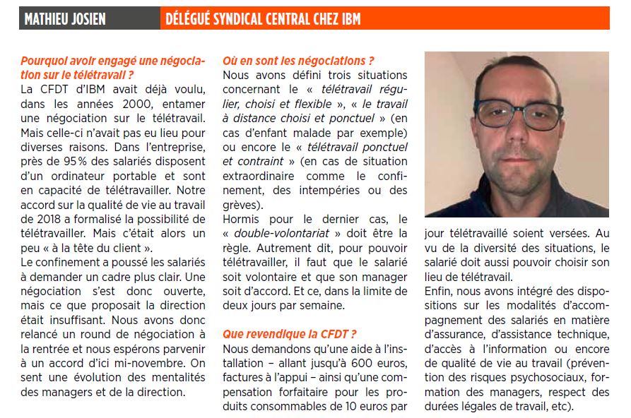 DSC CFDT IBM télétravail DSC CFDT IBM télétravail