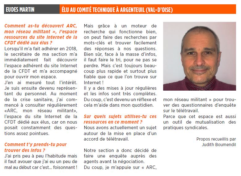 interview aarc cfdt idf 2