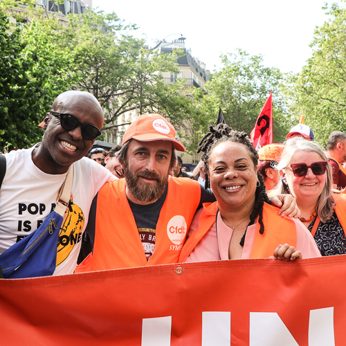 Tête de cortège CFDT Île-de-France